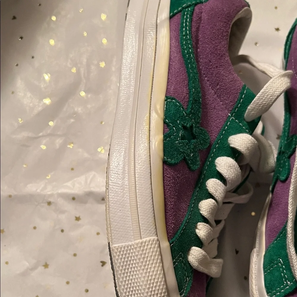 Converse Men’s/Women's Tyler the Creator Purple and Green Sneakers - Picture 8 of 11